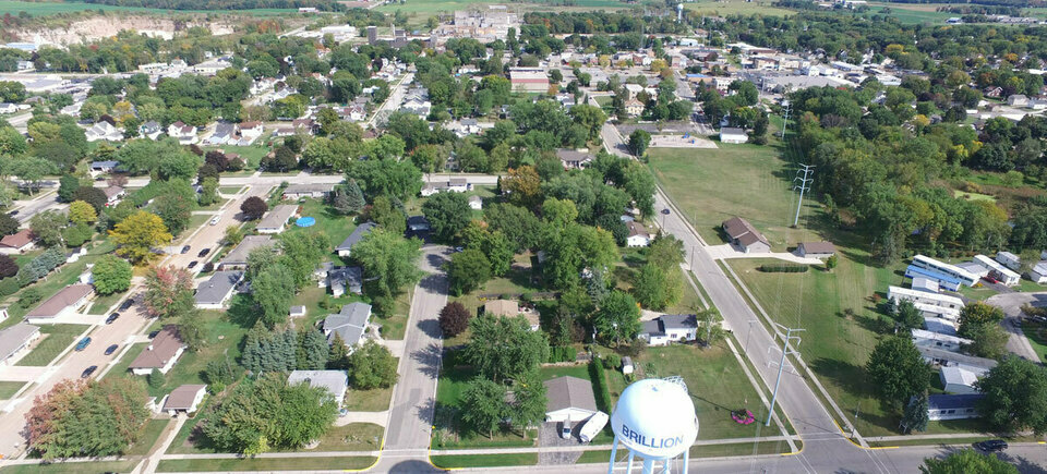 Aerial view of brillion